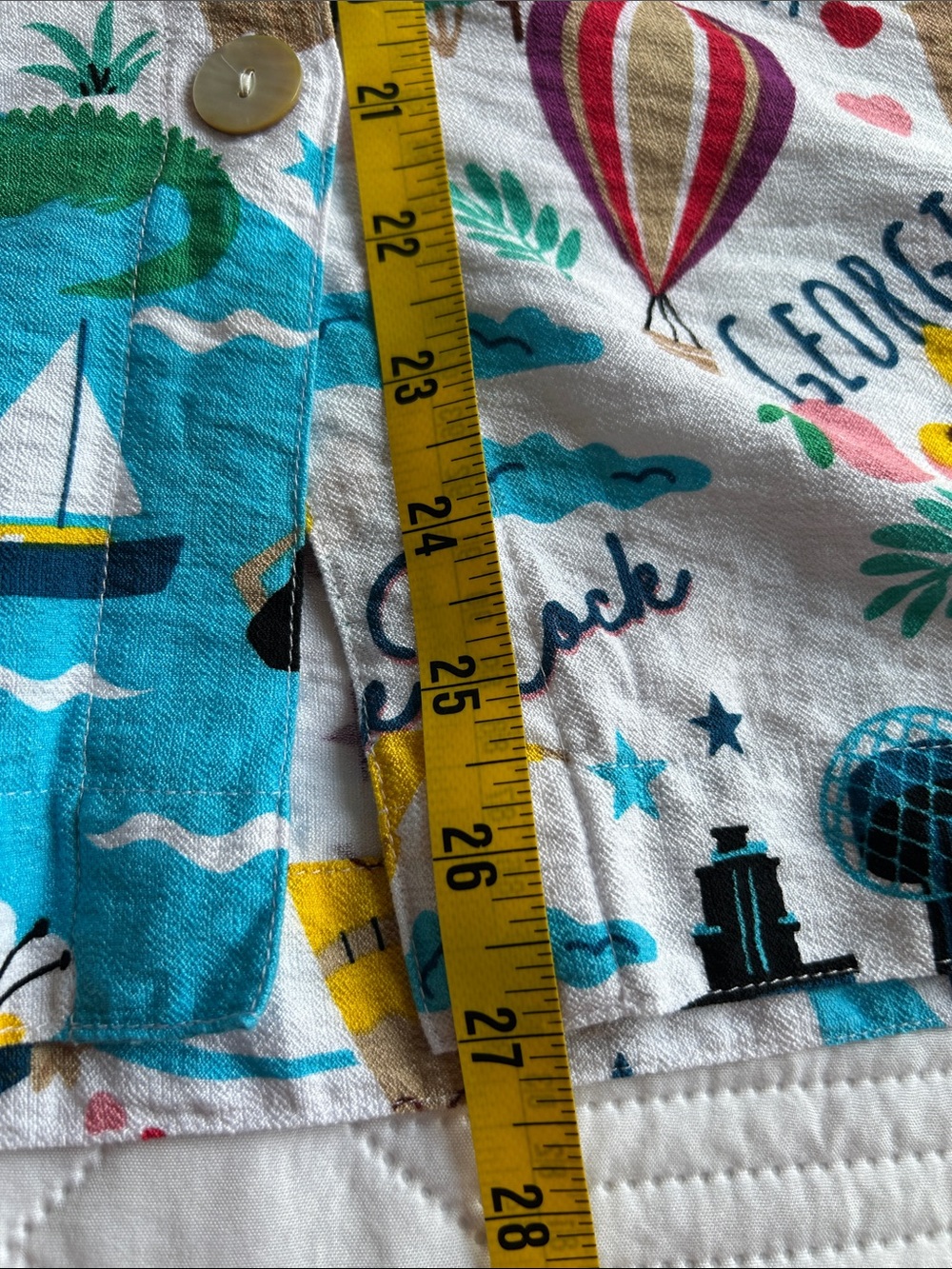 John Mark women’s Colorful USA State Map Button-Up Shirt - Picture 7 of 17